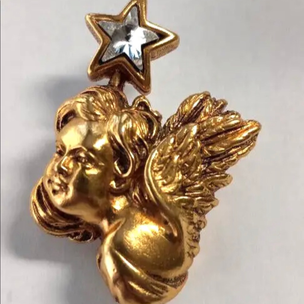 Stunning!! Jose Maria Barrera Original 1 Of A Kind Brooch Pin 25 Kt Gold Plate